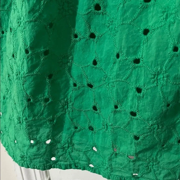 Crown & Ivy Emerald Eyelet Blouse - Picture 7 of 12
